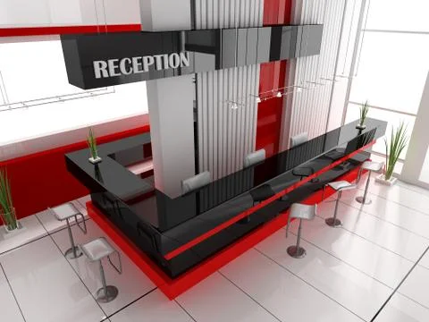 Reception in hotel Stock Illustration