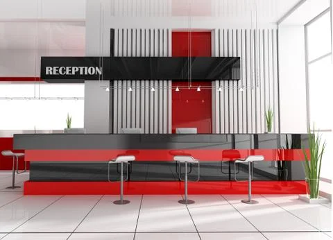 Reception in hotel Stock Illustration