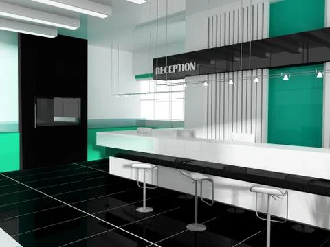 Reception in hotel Stock Illustration