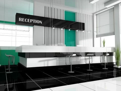 Reception in hotel Stock Illustration