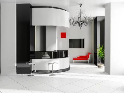 Reception in hotel Stock Illustration