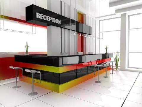 Reception in hotel Stock Illustration
