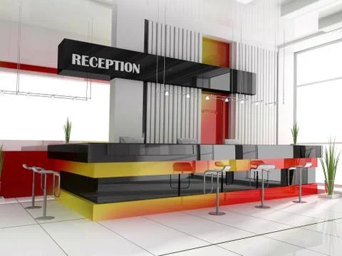 Reception in hotel Stock Illustration