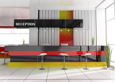Reception in hotel Stock Illustration