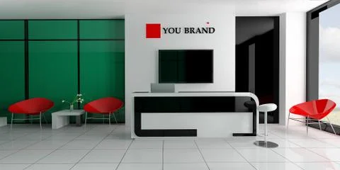 Reception in hotel Stock Illustration