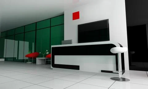 Reception in hotel Stock Illustration