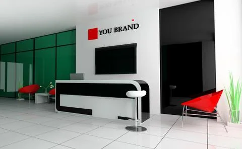 Reception in hotel Stock Illustration