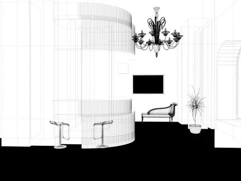 Reception in hotel Stock Illustration