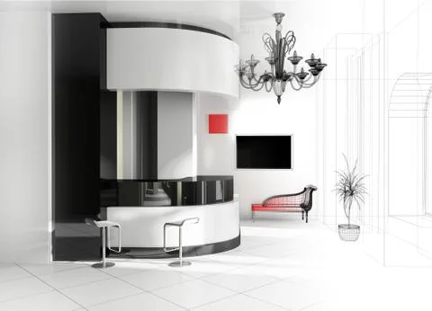 Reception in hotel Stock Illustration