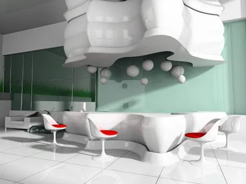 Reception in hotel Stock Illustration