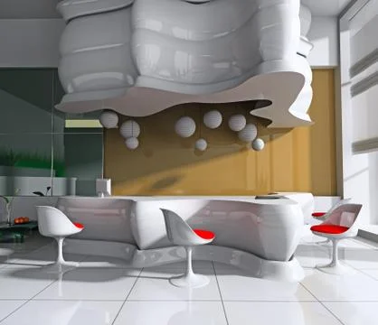 Reception in hotel Stock Illustration