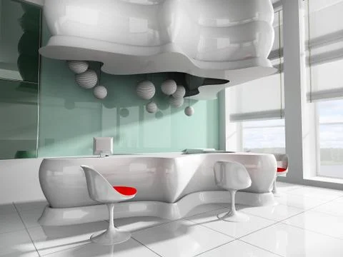 Reception in hotel Stock Illustration