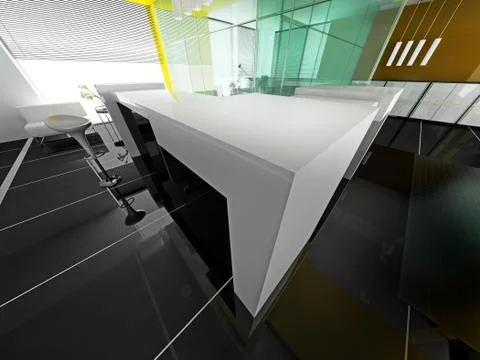 Reception in hotel Stock Illustration