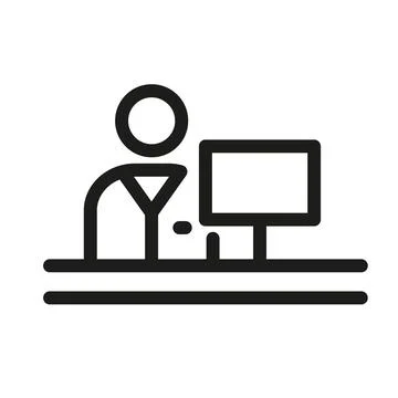 Reception in a Hotel Stock Illustration