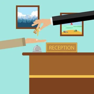 Reception hotel Stock Illustration