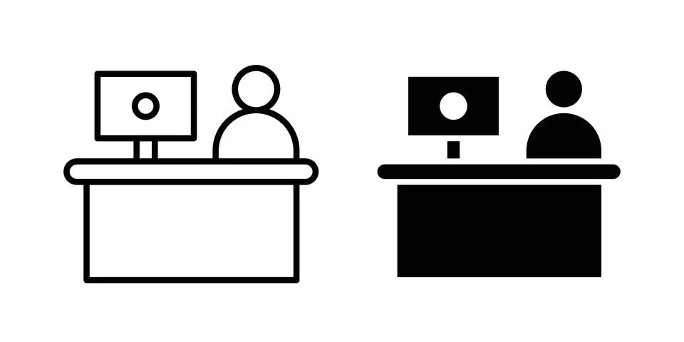 Reception icon design. Simple Vector illustrations.. Stock Illustration