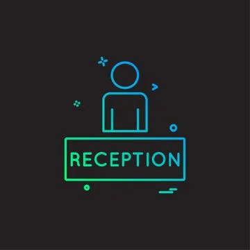 Reception icon design vector Ilustración de archivo