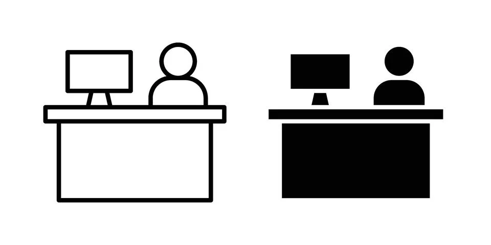 Reception icon set, collection of vector icons Stock Illustration