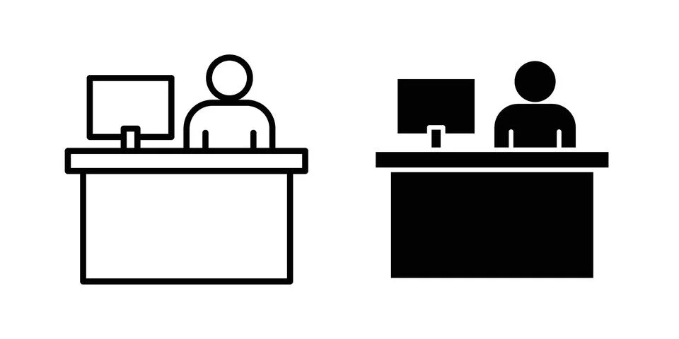 Reception icon set. Vector EPS 10 Stock Illustration
