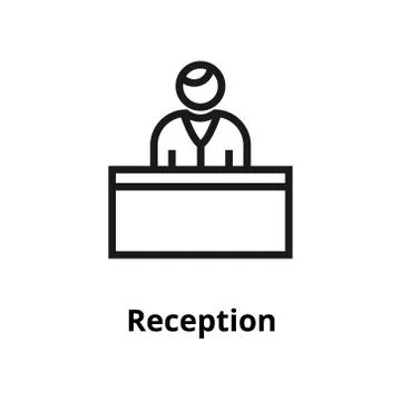Reception Line Icon Illustrazione stock