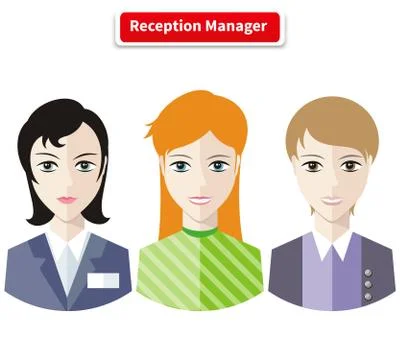 Reception Manager Stock Illustration