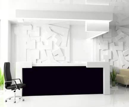 Reception in modern hotel Stock Illustration