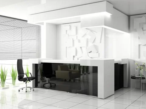 Reception in modern hotel Stock Illustration