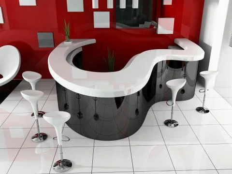 Reception in modern hotel Stock Illustration