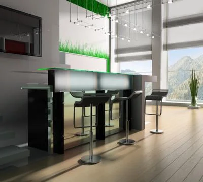 Reception in modern hotel Stock Illustration