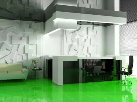 Reception in modern hotel Stock Illustration