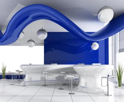 Reception in modern hotel Stock Illustration