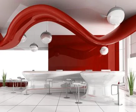 Reception in modern hotel Stock Illustration