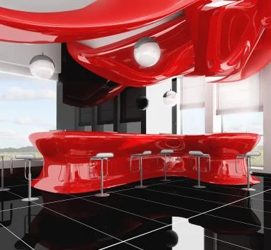 Reception in modern hotel Stock Illustration