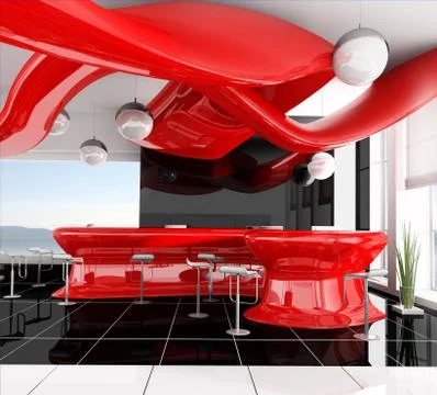 Reception in modern hotel Stock Illustration