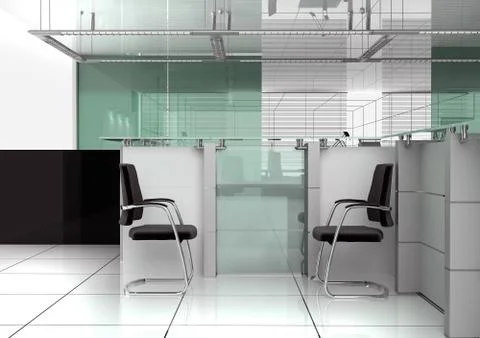 Reception in modern office Stock Illustration