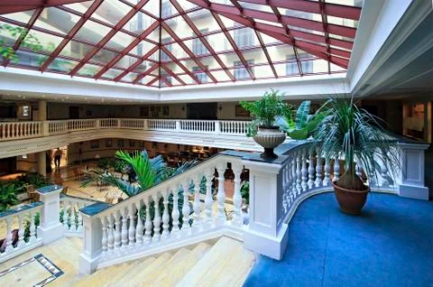 Reception of NH Parque Central. Stock Photos