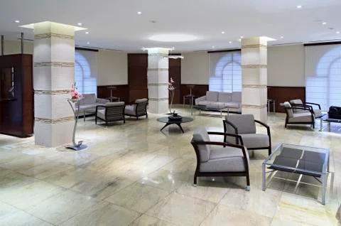 Reception of NH Parque Central. Stock Photos