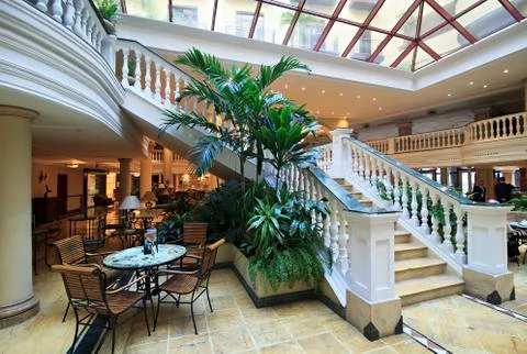 Reception of nh parque central. Stock Photos