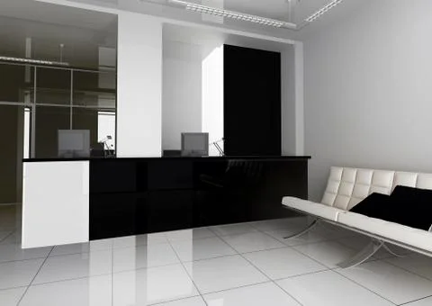 Reception in office Stock Illustration