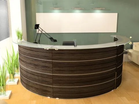 Reception in office Stock Illustration