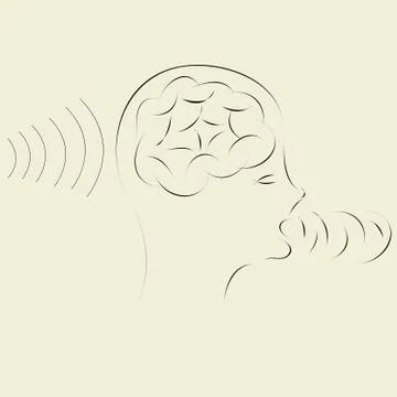 Reception, processing and transmitting information (smart brain technology) Stock Illustration