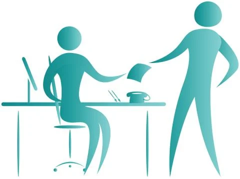 Reception, receptionist Stock Illustration