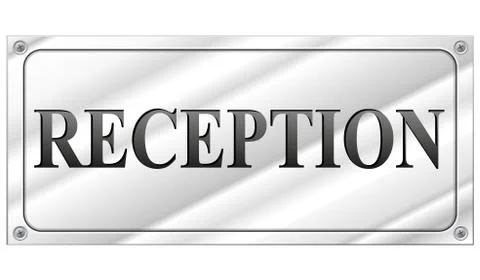 Reception sign Stock Illustration