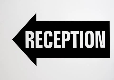 Reception Sign Stock Photos