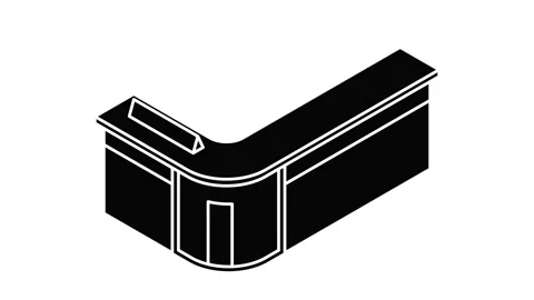 Reception table icon animation | Stock Video | Pond5