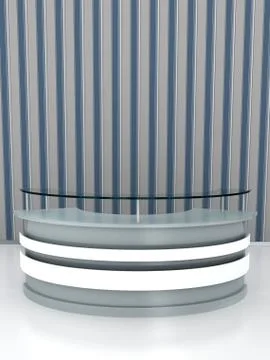 Reception table on white floor Stock Illustration