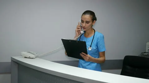 Reception in the veterinary clinic Stock Footage 86369145