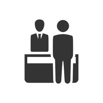 Receptionist, Customer Assistant Icon Stock Illustration