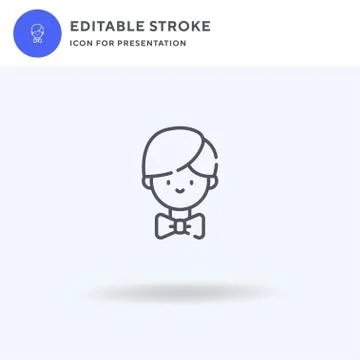 Receptionist icon vector, filled flat sign, solid pictogram isolated on white Illustrazione stock