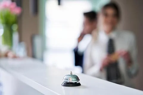 Receptionist working in a hotel Stock Photos